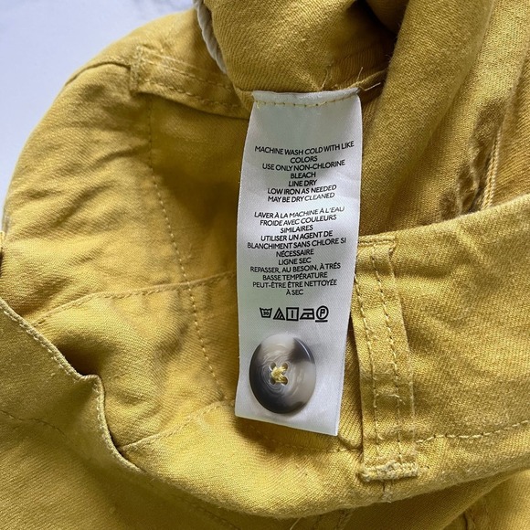 Maeve Colette Linen Blend Shorts yellow size 31 - Picture 4 of 6